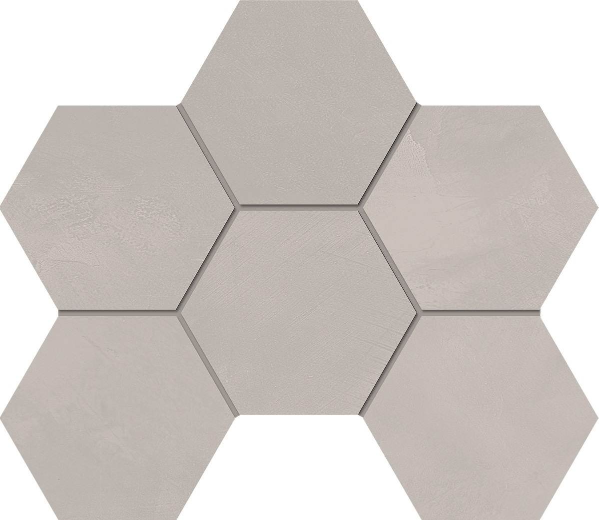 GF01 Graffito Light Grey Hexagon 250x285 неполированный серый мозаика