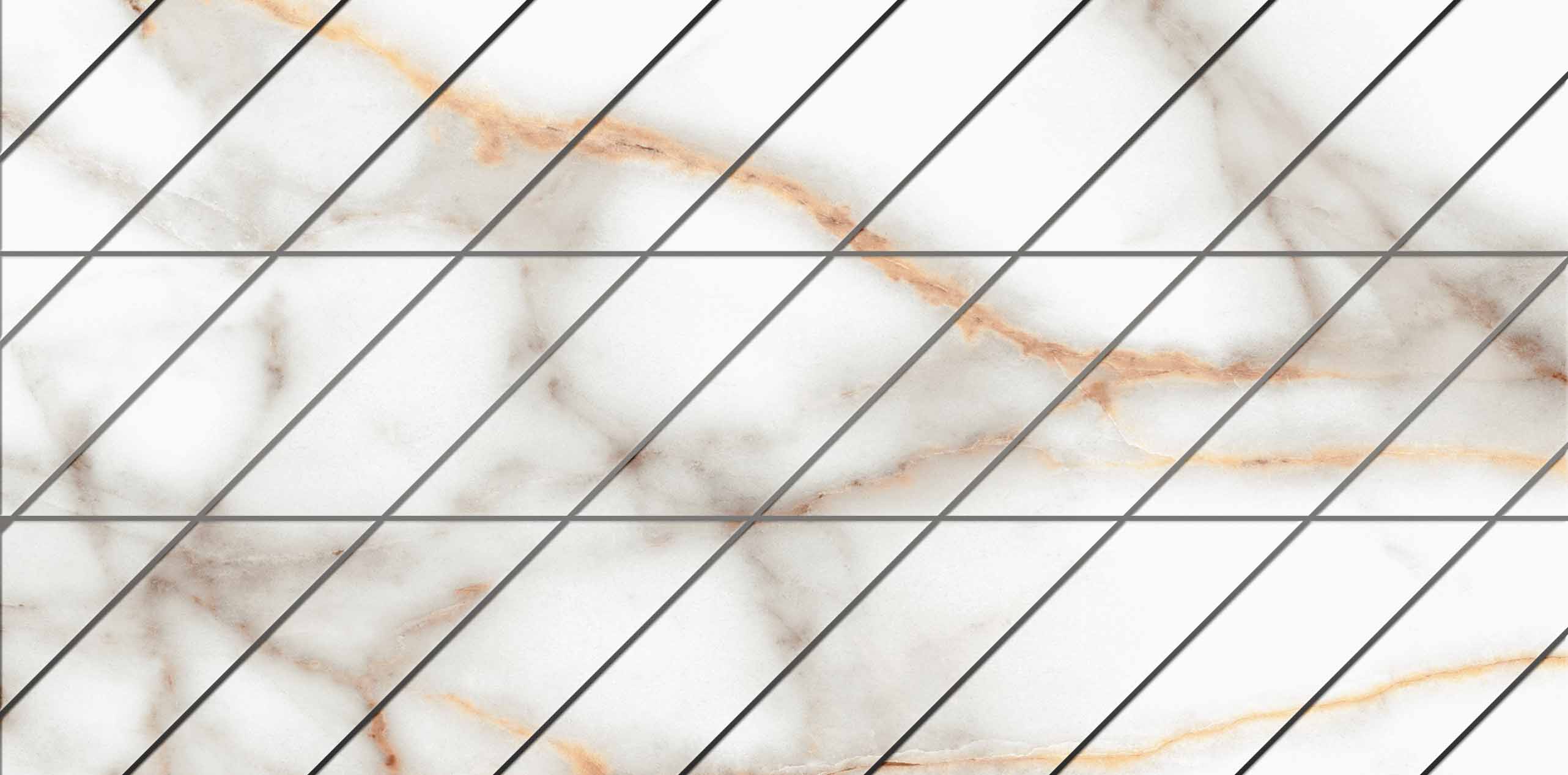 SM03 Supreme Ferrum Corner 300x600 полированный левый белый фальшмозаика